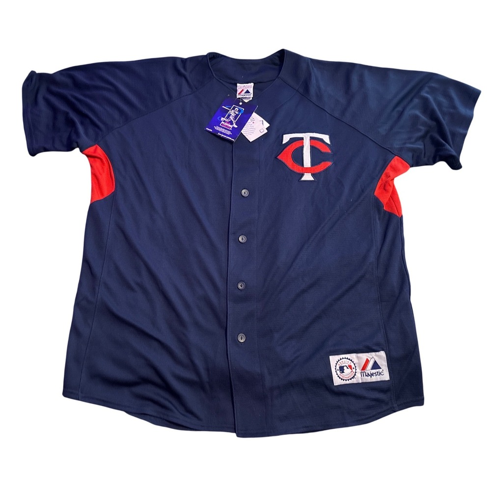 NEW Majestic Minnesota Twins Justin Morneau #33 MLB Baseball Jersey Men's XL